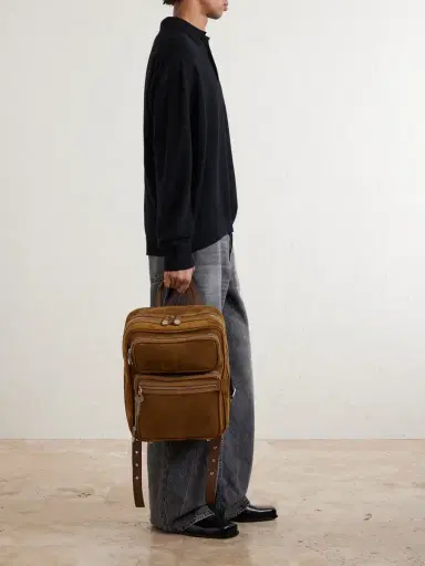 Acne Studios Camero Gym Suede Backpack - Men | Thumbnail 2
