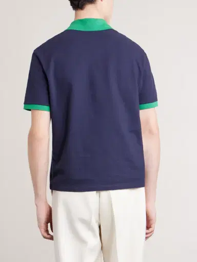 Versace Logo-Embroidered Cotton-Piqué Polo Shirt - Men | Thumbnail 4 Versace Logo-Embroidered Cotton-Piqué Polo Shirt - Men | Thumbnail 4