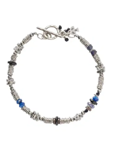 Peyote Bird Cendre Sterling Silver Multi-Stone Beaded Bracelet - Men | Thumbnail 1 Peyote Bird Cendre Sterling Silver Multi-Stone Beaded Bracelet - Men | Thumbnail 1