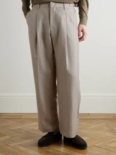 NN07 Kay 10027 Straight-Leg Pleated Linen and Wool-Blend Suit Trousers - Men | Thumbnail 3 NN07 Kay 10027 Straight-Leg Pleated Linen and Wool-Blend Suit Trousers - Men | Thumbnail 3
