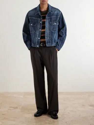 Visvim Social Sculpture 101 X DMGD-1010 Cropped Distressed Selvedge Denim Jacket - Men | Thumbnail 2 Visvim Social Sculpture 101 X DMGD-1010 Cropped Distressed Selvedge Denim Jacket - Men | Thumbnail 2