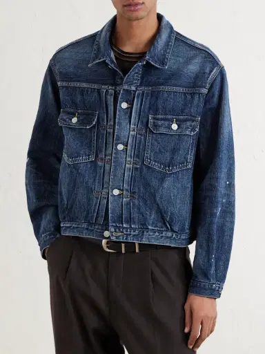 Visvim Social Sculpture 101 X DMGD-1010 Cropped Distressed Selvedge Denim Jacket - Men | Thumbnail 3 Visvim Social Sculpture 101 X DMGD-1010 Cropped Distressed Selvedge Denim Jacket - Men | Thumbnail 3