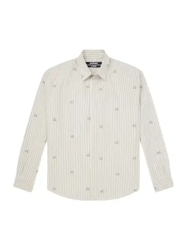 Jacquemus Embroidered Striped Cotton Shirt - Men | Thumbnail 1