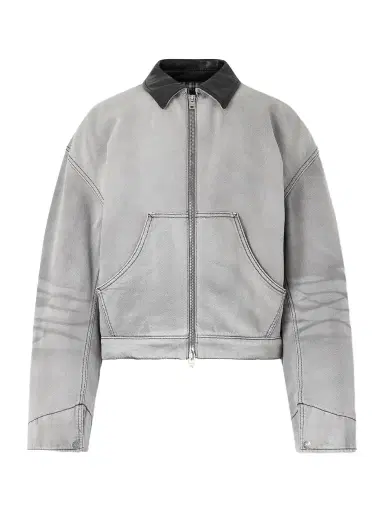 Acne Studios Cotton Leather-Trimmed Jacket - Men | Thumbnail 1 Acne Studios Cotton Leather-Trimmed Jacket - Men | Thumbnail 1