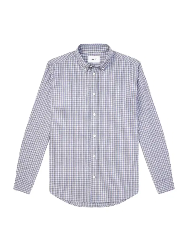 Colby 50024 Button-Down Collar Checked Cotton Shirt - Men