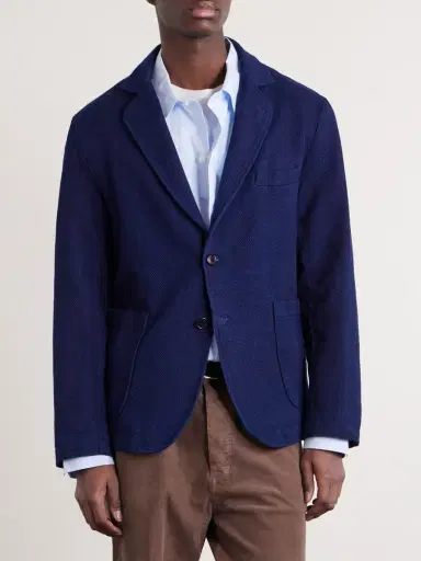 Blue Blue Japan Sashiko Cotton-Piqué Blazer - Men | Thumbnail 3