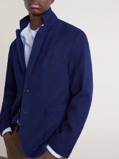 Blue Blue Japan Sashiko Cotton-Piqué Blazer - Men | Thumbnail 5