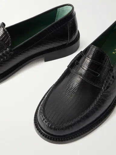 Vinny's Yardee Lizard-Effect Leather Penny Loafers - Men | Thumbnail 5 Vinny's Yardee Lizard-Effect Leather Penny Loafers - Men | Thumbnail 5