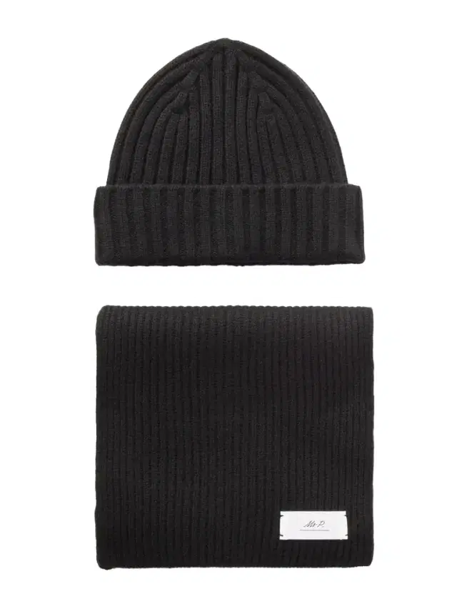 MR P. Ribbed Cashmere Beanie and Scarf Set - Men