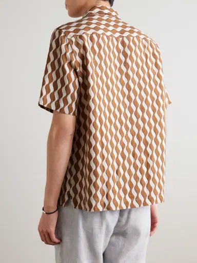 Frescobol Carioca Roberto Camp-Collar Printed Linen Shirt - Men | Thumbnail 3 Frescobol Carioca Roberto Camp-Collar Printed Linen Shirt - Men | Thumbnail 3