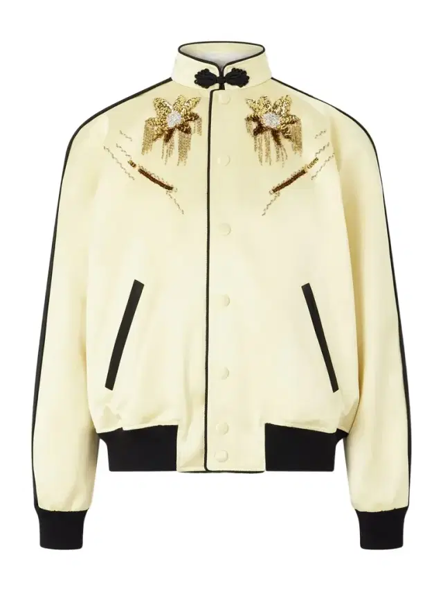 Valentino Garavani Embellished Satin Bomber Jacket - Men