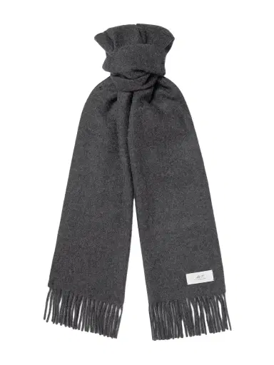MR P. Logo-Appliquéd Fringed Cashmere Scarf - Men | Thumbnail 1