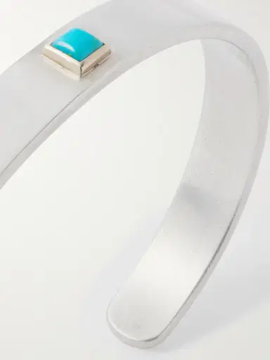Peyote Bird Azul Sterling Silver, 14-Karat Gold and Turquoise Cuff - Men | Thumbnail 4