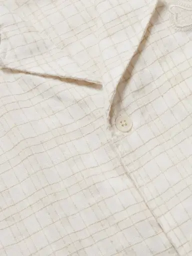 NN07 Ben 50041 Camp-Collar Embroidered Checked Organic Cotton-Blend Shirt - Men | Thumbnail 5