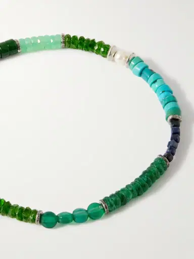 Peyote Bird Forest Grove Sterling Silver Multi-Stone Bracelet - Men | Thumbnail 4