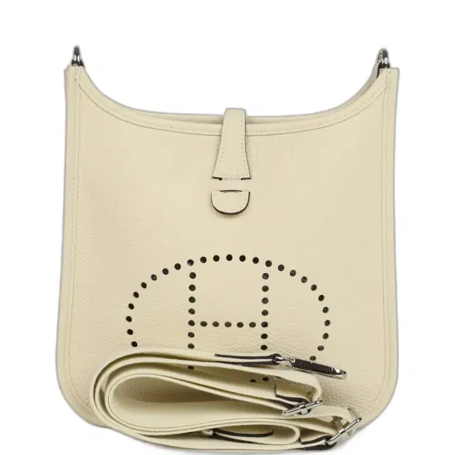 Hermes Evelyne 23 Cream Clemence Palladium Hardware
