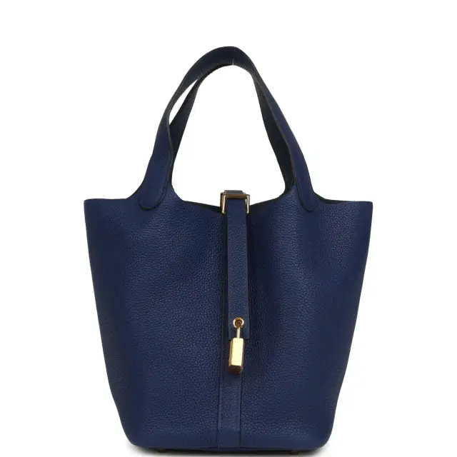 hermes Hermes Picotin Lock 18 Bleu Encre Maurice Gold Hardware