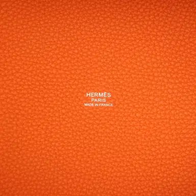 HERMÈS Hermes Picotin Lock 22 Orange Clemence Palladium Hardware | Thumbnail 8