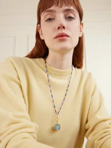Foundrae Reverie Element 18-karat Gold, Lapis Lazuli, Diamond And Enamel Necklace | Thumbnail 2 Foundrae Reverie Element 18-karat Gold, Lapis Lazuli, Diamond And Enamel Necklace | Thumbnail 2