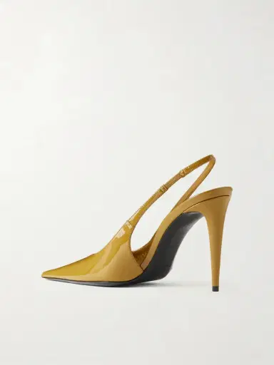 Saint Laurent Guermantes Patent-leather Slingback Pumps | Thumbnail 3 Saint Laurent Guermantes Patent-leather Slingback Pumps | Thumbnail 3