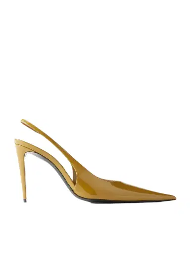 Saint Laurent Guermantes Patent-leather Slingback Pumps | Thumbnail 1 Saint Laurent Guermantes Patent-leather Slingback Pumps | Thumbnail 1