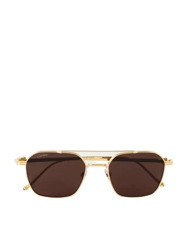 Cartier Eyewear Pasha Gold-tone Aviator-style Sunglasses