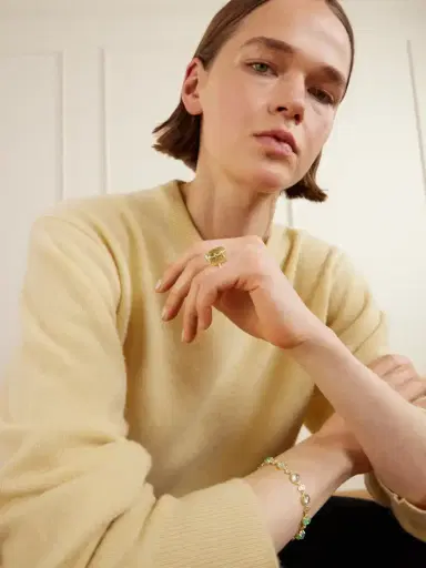 Ileana Makri 18-karat Gold, Emerald And Diamond Bracelet | Thumbnail 3 Ileana Makri 18-karat Gold, Emerald And Diamond Bracelet | Thumbnail 3