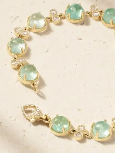 Ileana Makri 18-karat Gold, Emerald And Diamond Bracelet | Thumbnail 4 Ileana Makri 18-karat Gold, Emerald And Diamond Bracelet | Thumbnail 4