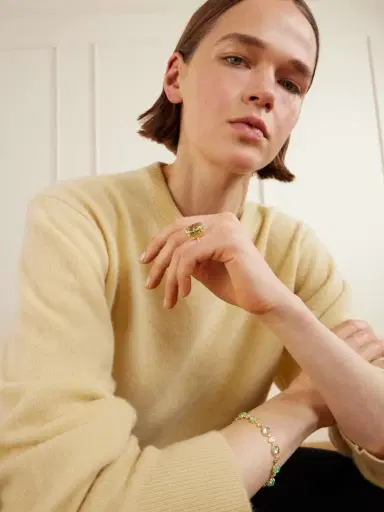Ileana Makri Solitaire 18-karat Gold, Amethyst And Diamond Ring | Thumbnail 3