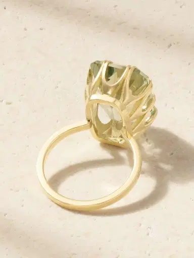 Ileana Makri Solitaire 18-karat Gold, Amethyst And Diamond Ring | Thumbnail 4