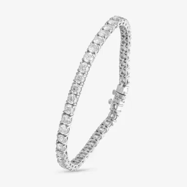 Ina Mar Ina Mar 14K White Gold 8.00 ctw Round Diamond 4-Prong Tennis Bracelet B1088G-FW-800F - 14K White Gold / by The Solist | Thumbnail 2
