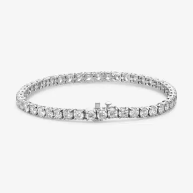 Ina Mar Ina Mar 14K White Gold 8.00 ctw Round Diamond 4-Prong Tennis Bracelet B1088G-FW-800F - 14K White Gold / by The Solist | Thumbnail 3