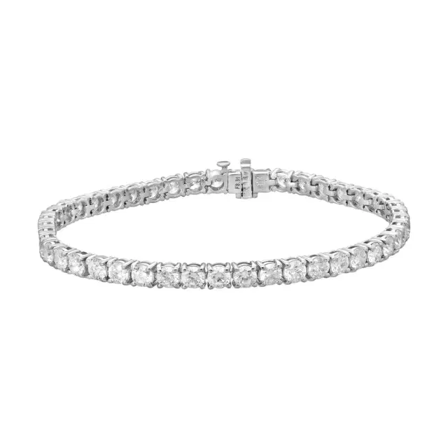 Ina Mar Ina Mar 14K White Gold 8.00 ctw Round Diamond 4-Prong Tennis Bracelet B1088G-FW-800F - 14K White Gold / by The Solist