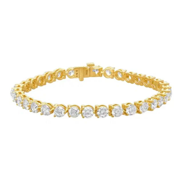 Ina Mar Ina Mar 14K Yellow Gold 10.00ctw Round Diamond Martini Tennis Bracelet B1076H-FY-1000F - 14K Yellow Gold / by The Solist