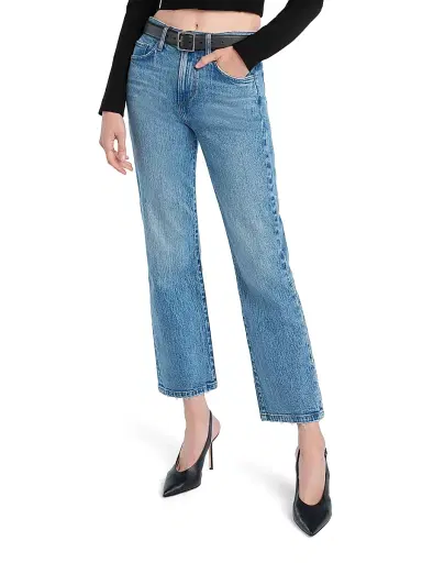 Favorite Daughter Women's The Dot Mid-Rise Straight-Leg Jeans - Westminster - Size 31 | Thumbnail 2