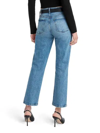 Favorite Daughter Women's The Dot Mid-Rise Straight-Leg Jeans - Westminster - Size 31 | Thumbnail 4