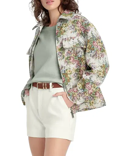 Favorite Daughter Women's The Birdie Floral Jacquard Jacket - Floral Jacquard - Size XS | Thumbnail 3