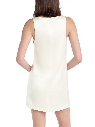 Favorite Daughter Women's The Getting Ready Scoopneck Minidress - Ivory - Size XL | Thumbnail 4