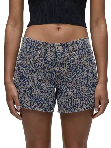 Hudson Jeans Women's Devon Boyfriend Denim Shorts - Indigo Leopard | Thumbnail 4 Hudson Jeans Women's Devon Boyfriend Denim Shorts - Indigo Leopard | Thumbnail 4
