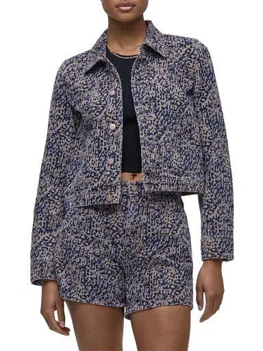 Hudson Jeans Women's Devon Boyfriend Denim Shorts - Indigo Leopard | Thumbnail 7 Hudson Jeans Women's Devon Boyfriend Denim Shorts - Indigo Leopard | Thumbnail 7