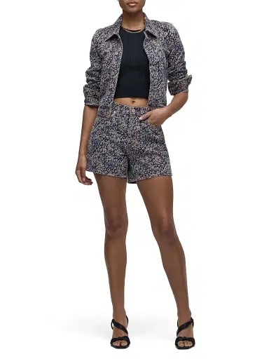 Hudson Jeans Women's Liza Printed Denim Trucker Jacket | Thumbnail 2