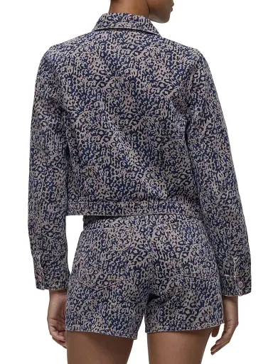 Hudson Jeans Women's Liza Printed Denim Trucker Jacket | Thumbnail 6