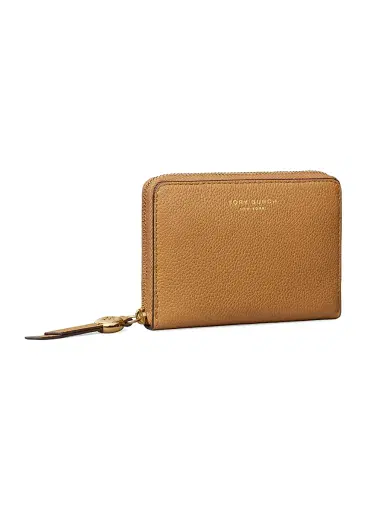 Tory Burch Women's Romy Textured Leather Zip-Around Wallet - Tiramisu | Thumbnail 2