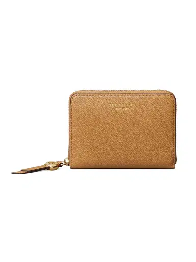 Tory Burch Women's Romy Textured Leather Zip-Around Wallet - Tiramisu | Thumbnail 1