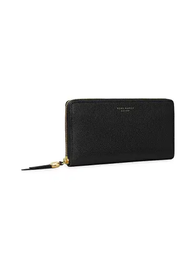 Tory Burch Women's Romy Leather Continental Wallet - Black | Thumbnail 2