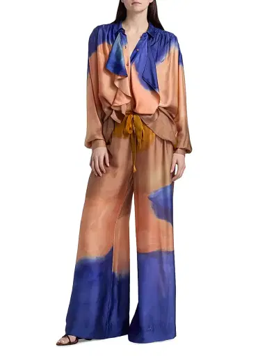 Ulla Johnson Women's Gesture Printed Silk Blouse | Thumbnail 2 Ulla Johnson Women's Gesture Printed Silk Blouse | Thumbnail 2