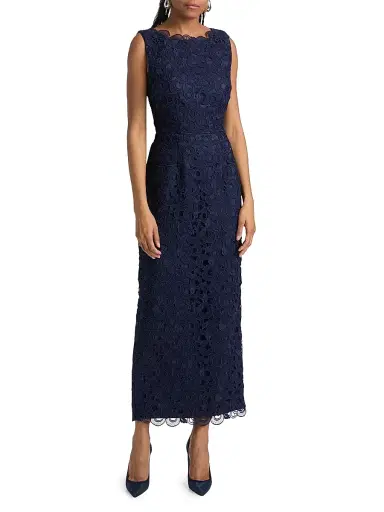 Milly Women's Molly Lace Gown - Navy | Thumbnail 3