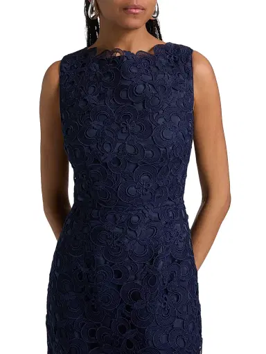 Milly Women's Molly Lace Gown - Navy | Thumbnail 6