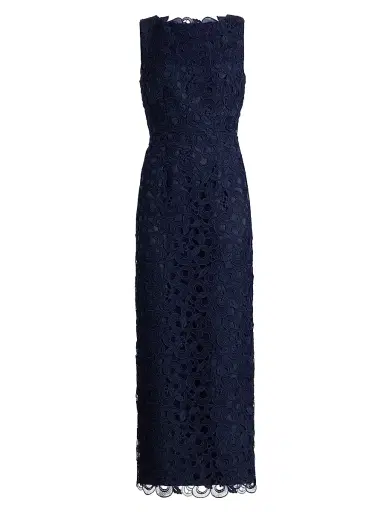 Milly Women's Molly Lace Gown - Navy | Thumbnail 1