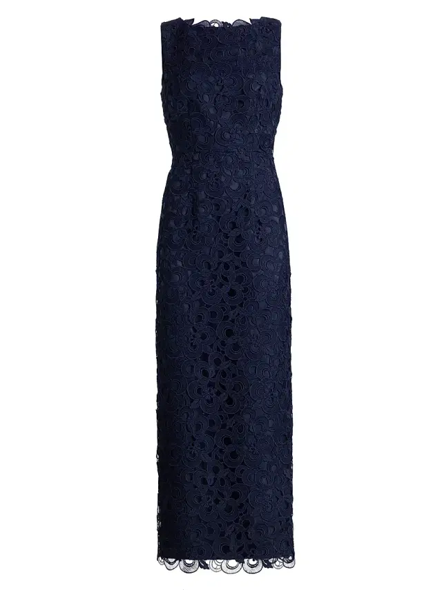 Milly Women's Molly Lace Gown - Navy